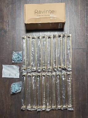 Ravinte 20 Pack 10" Hole Center Kitchen Cabinet Handles Champagne Bronze
